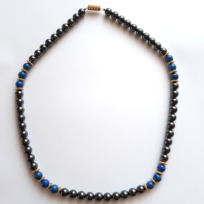 Collier Onyx & Lapis-Lazuli